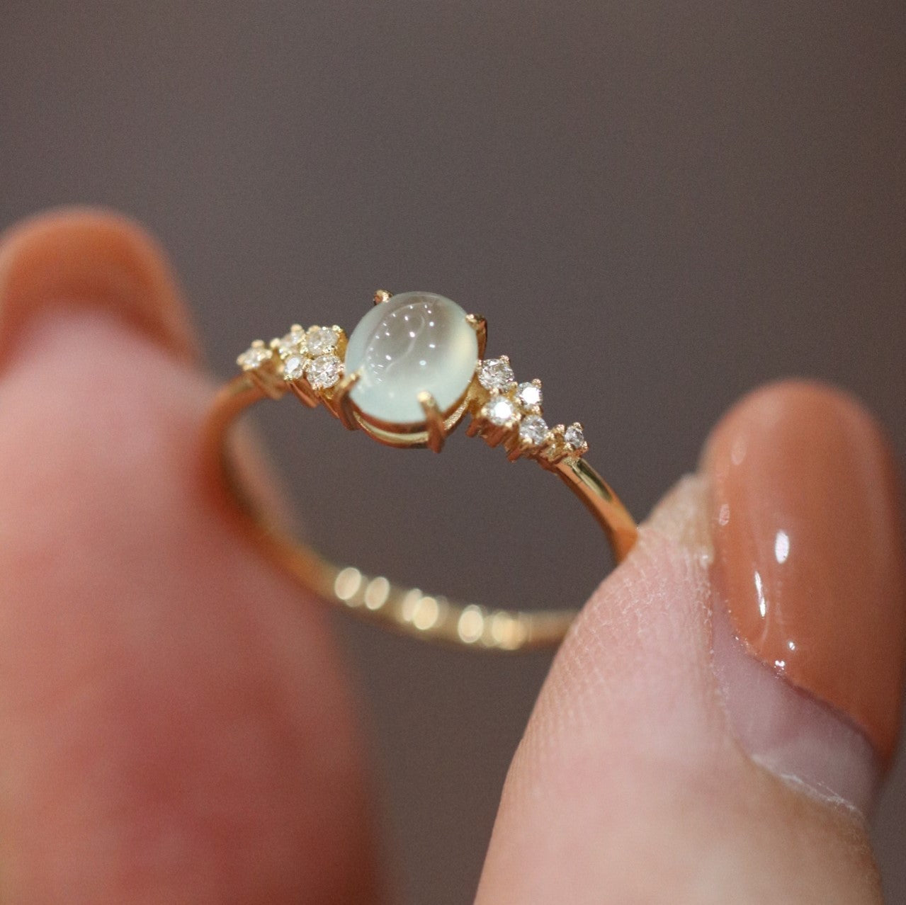 Summer New Zircon Ring, Natural Colored Gemstone Couple Rings, Cold Style Light Luxury Adjustable Index Finger Ring For Women