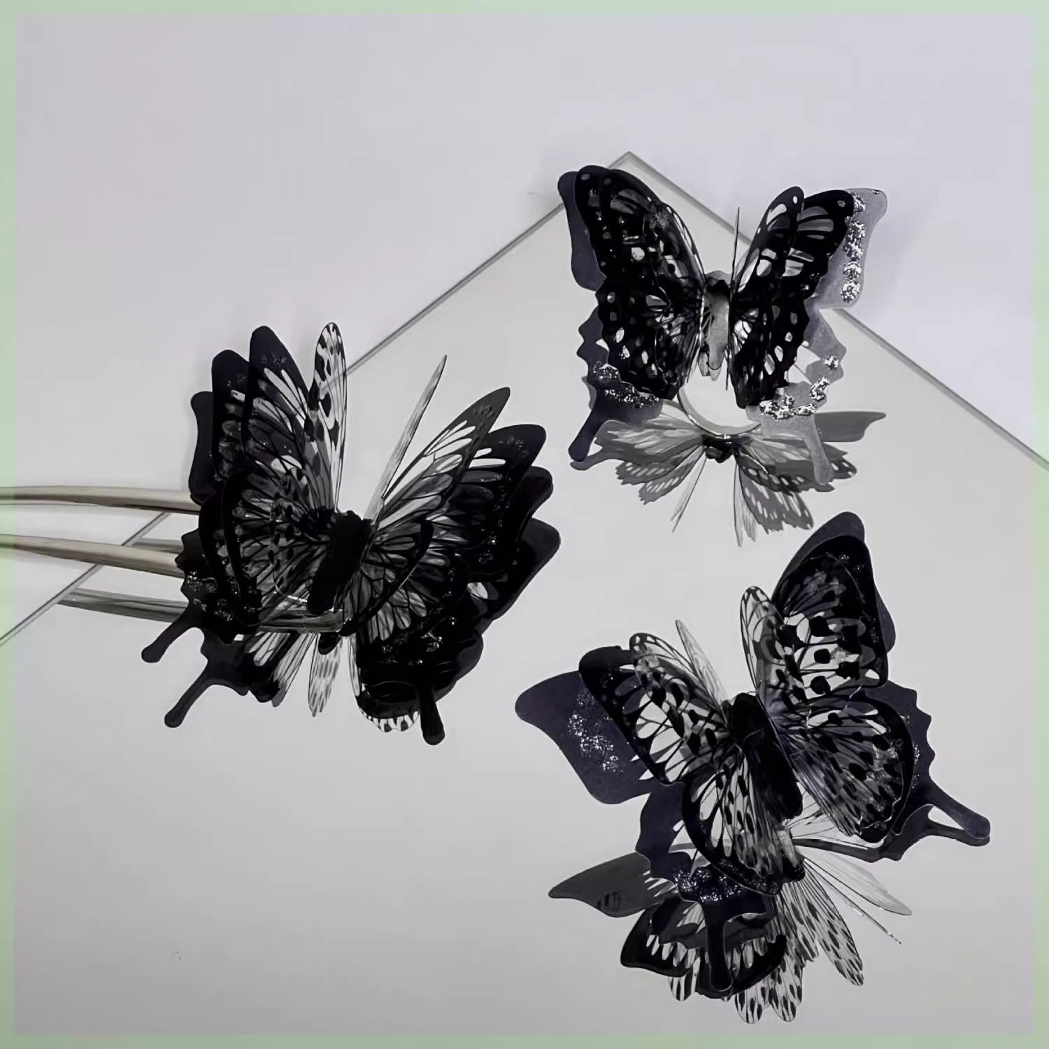 Women Index Finger Ring, Exaggerated Large Gothic Dark Aesthetic Moth Butterfly, Niche Design Sexy Stylish Statement Ring